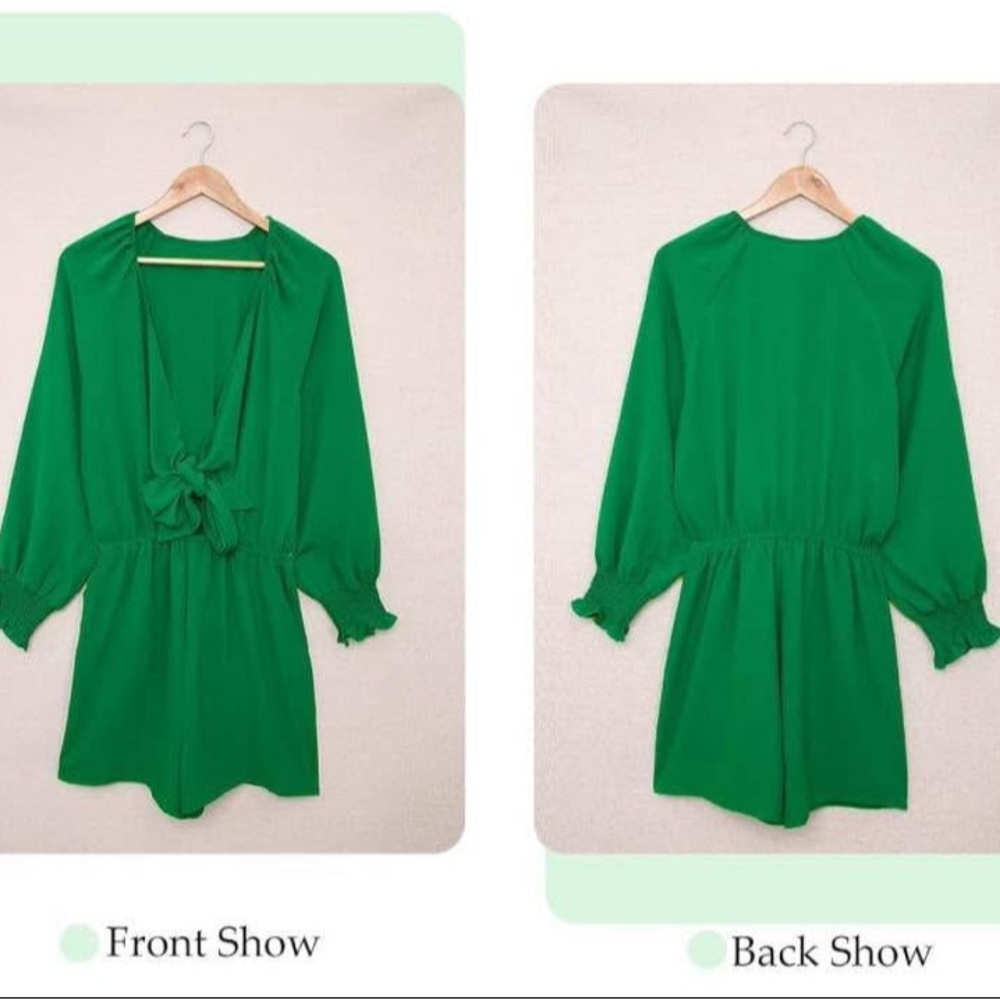 NWT Chic Green Women's Jumpsuit Romper Dressy XL